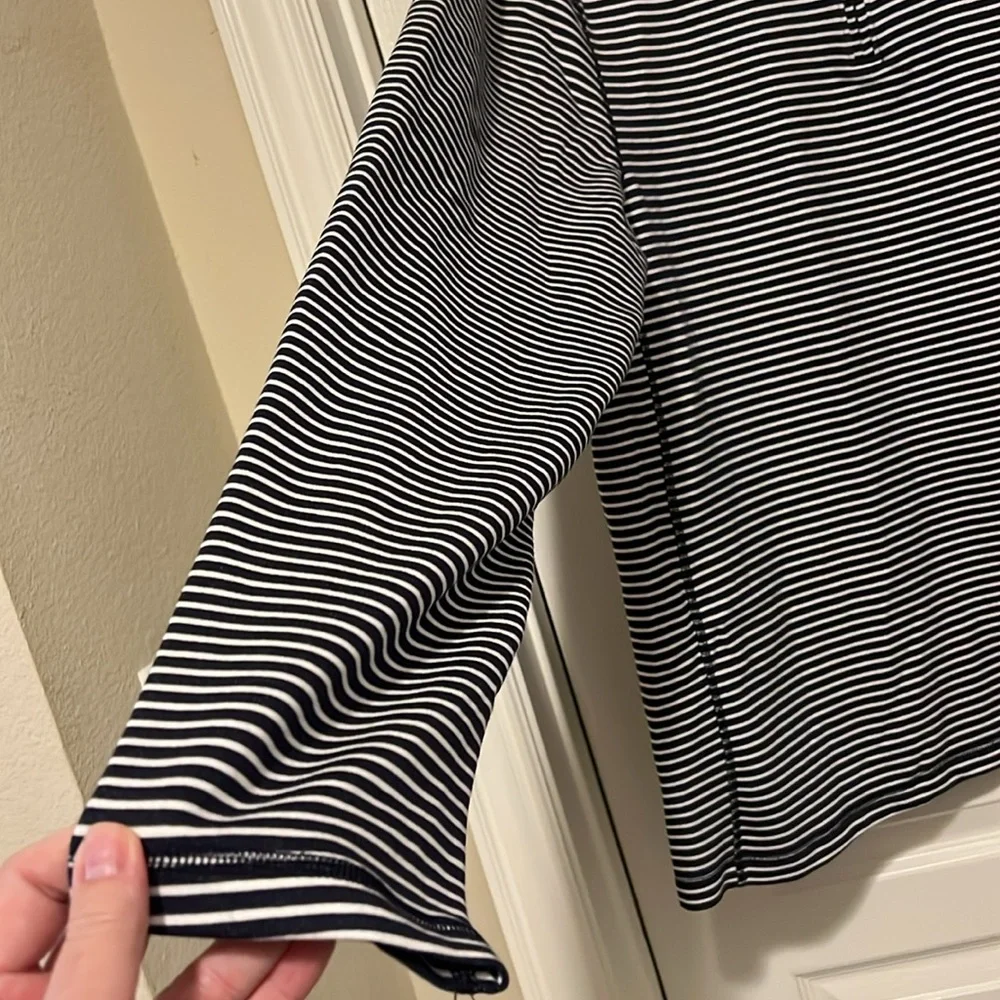 NWT J Crew Striped Performance Half Zip